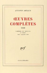 Oeuvres complètes, t. XXIII. Cahiers du retour à Paris