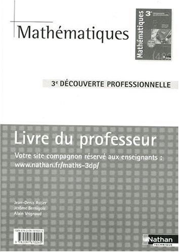 MATHS 3E DECOUVERTE PROFES MAI