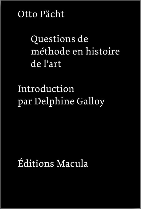 Questions de méthode en histoire de l'art