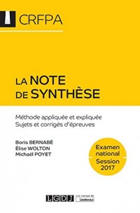 La note de synthèse - Examen national Session 2017