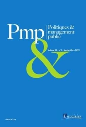 Politiques & management public Volume 39 N° 1 - Janvier-Mars 2022