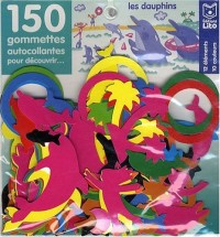 150 Gommettes autocollantes : Les Dauphins (avec support)