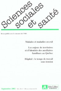 Revue sciences sociales et sante n 3 vol 20 septembre 2002