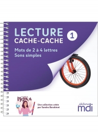 Lecture cache-cache - Livre 1 - Sons simples 2 à 4 lettres