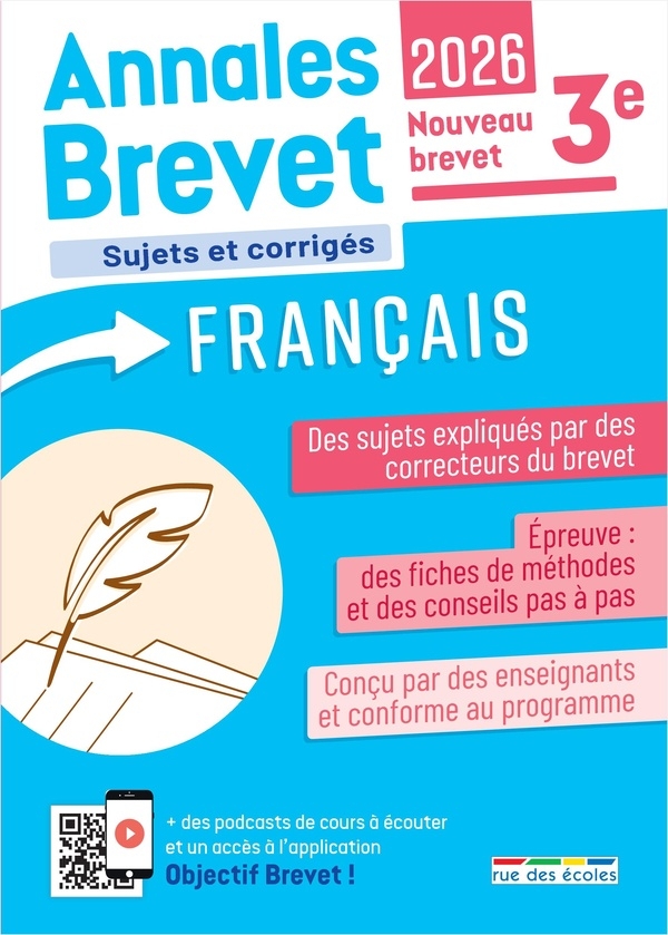 Annales - Brevet assuré - Français - 3e - 2026: Sujets corrigés et fiches de révision