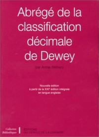 Abrégé de la classification décimale de Dewey