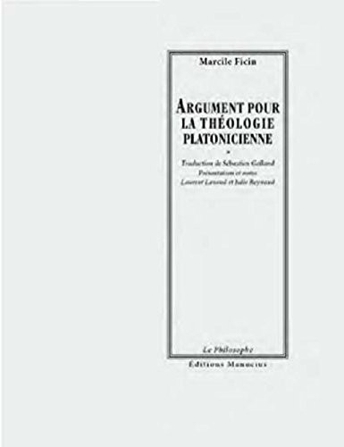 Argument pour la théologie platonicienne