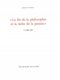 « La fin de la philosophie et la tâche de la pensée »: 11 juillet 2021