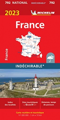 Carte France 2023 Indéchirable Michelin