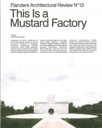 This is a Mustard Factory: Flanders Architectural Review n°13