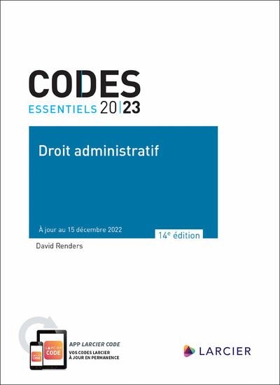Code essentiel Droit administratif 2023 - À jour au 15 décembre 2022
