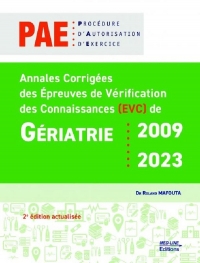 Annales Corrigées des Epreuves de Vérification des Connaissances de gériatrie 2009-2023