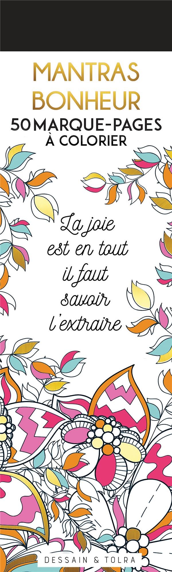 Marque-pages Mantras bonheur: Marque-pages à colorier