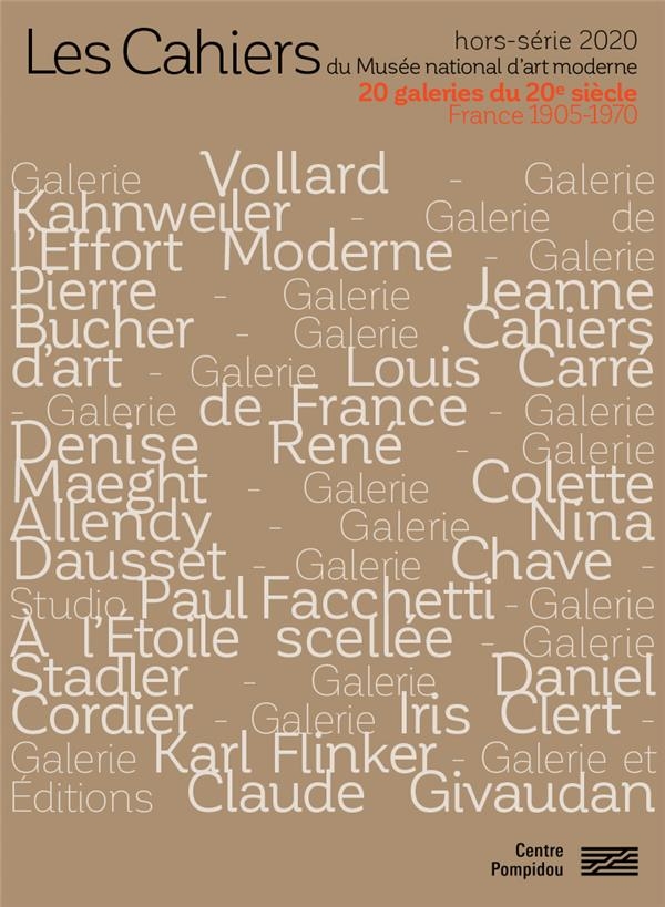 Hors-Serie Cahiers du Musee National d'Art Moderne/Vingt Galeries du Xxe Siecle
