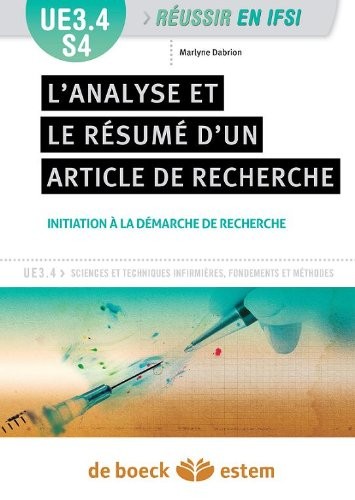 UE 3.4 - L'analyse et le résumé d'un article de recherche - Semestre 4