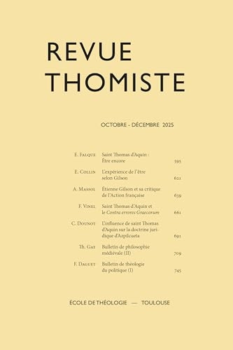 Revue thomiste N° 4/2025