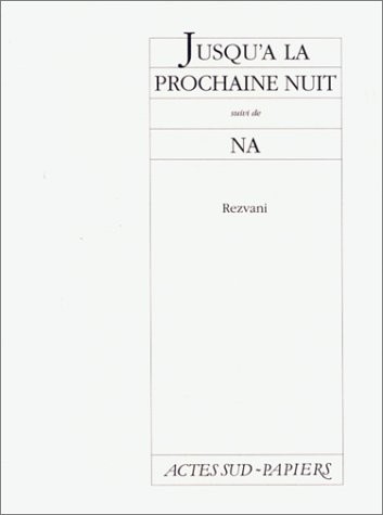 JUSQU'A LA PROCHAINE NUIT