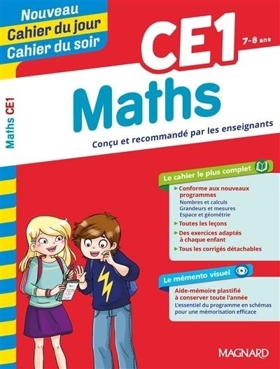 Cahier du jour/Cahier du soir Maths CE1
