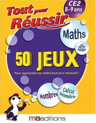 Maths avec petit panda : 50 jeux CE2 8-9 ans