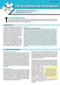 CV et lettres de motivation