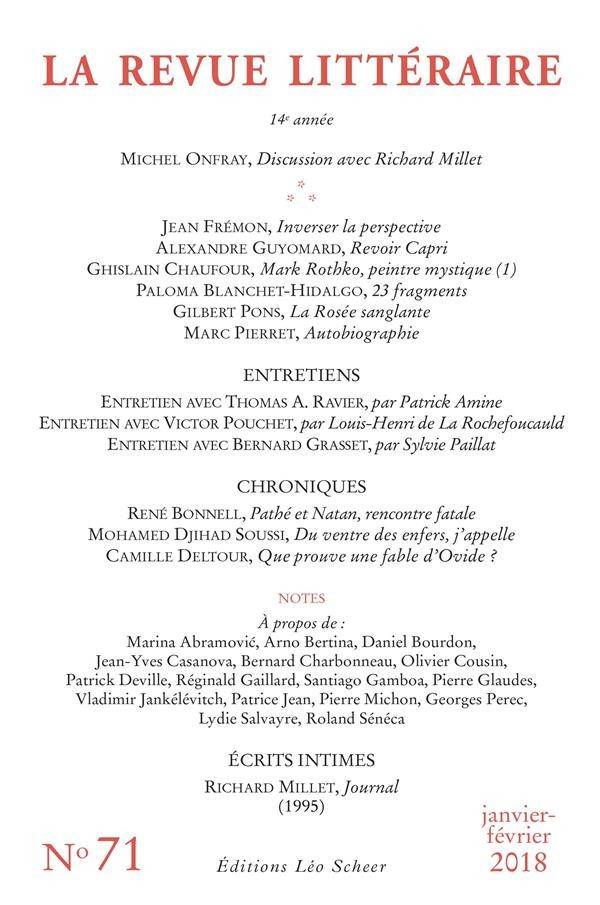La Revue Litteraire N 71