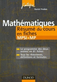 Mathématiques Résumé du cours en fiches MPSI-MP