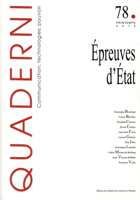 Quaderni, N° 78, printemps 201 : Epreuves d'Etat