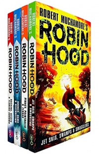 Robert Muchamore Robin Hood Series 4 Books Collection Set (Hacking Heists & Flaming Arrows, Piracy Paintballs & Zebras, Jet Skis Swamps & Smugglers, Drones Dams & Destruction)