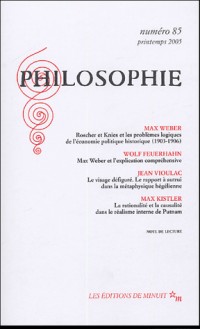 Philosophie, N° 85, Printemps 200 :