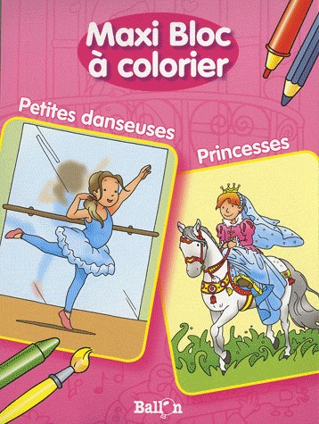 Double Bloc à colorier Petites danseuses / Princesses