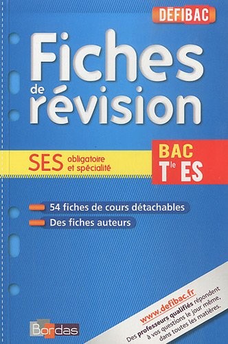 SES Tle ES : Fiches de révision