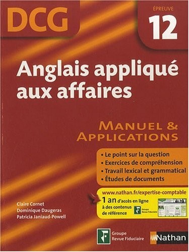 ANGLAIS APPL AFF EP 12 DCG EL