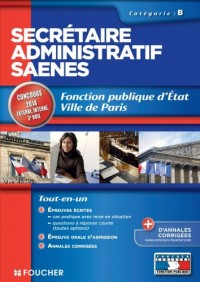 Secrétaire administratif SAENES Catégorie B. Fonction publique d'état Ville de Paris concours 2014