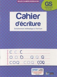 Cahier d'écriture GS