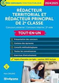 Rédacteur territorial – Rédacteur principal de 2e classe (Concours 2025): Concours externe – Concours interne – 3e voie – Examen professionnel