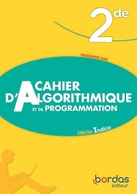 Cahier d'Algorithmique et de Programmation - Indice Maths 2de