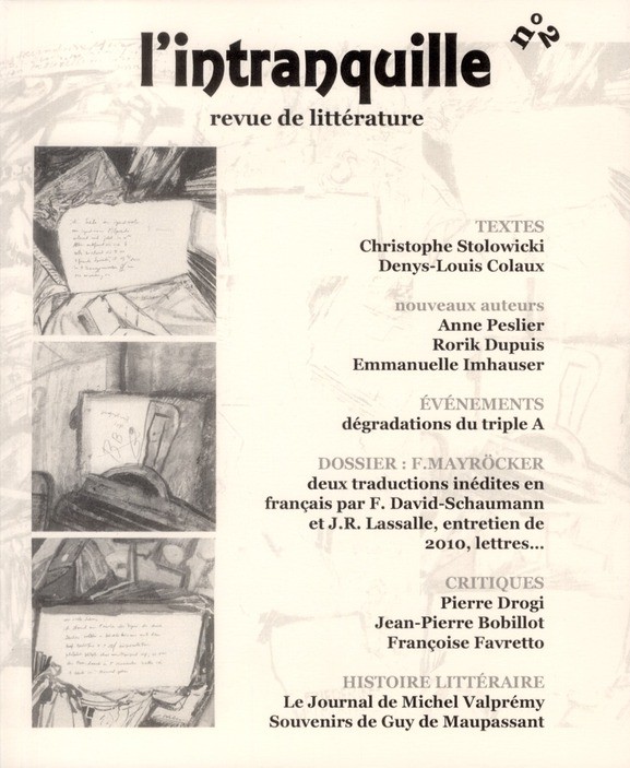 L'Intranquille N 2 Revue de Litterature