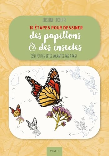 10 étapes pour dessiner des papillons et des insectes