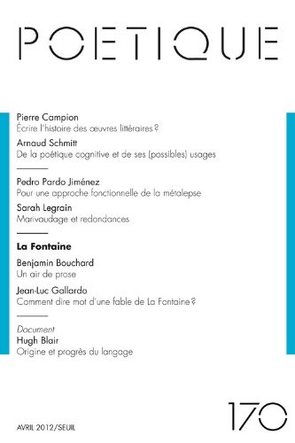 Poétique N°170 - Avril 2012 (70)