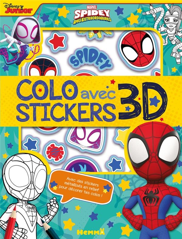 Marvel Spidey et ses amis extraordinaires - Colo avec stickers 3D