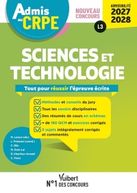Admis au CRPE 2027-2028 - Sciences et technologie : Epreuve écrite d’admissibilité L3: Toutes les clés de la réussite