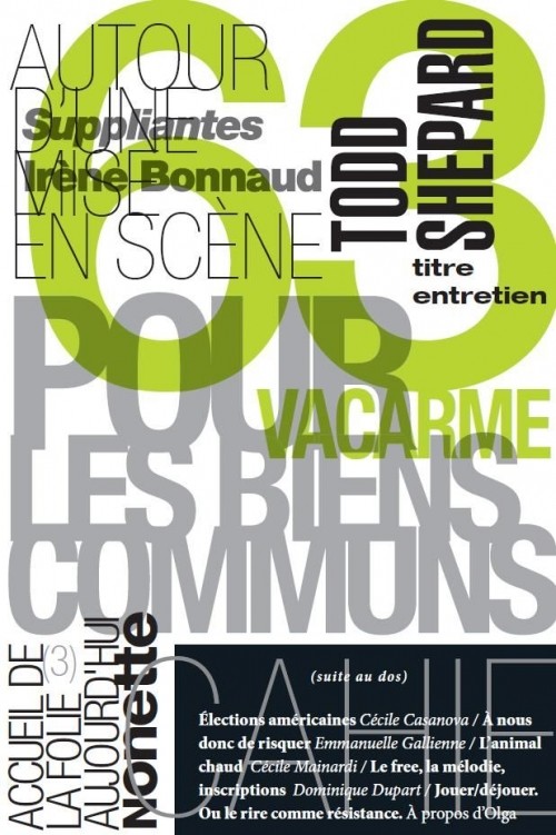 Vacarme, N° 63, avril-juin 20 :