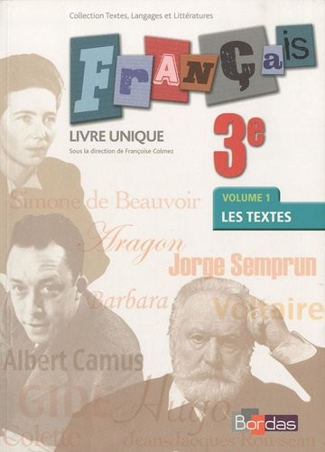 Français 3e livre unique : 2 volumes