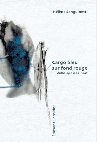 Cargo bleu sur fond rouge