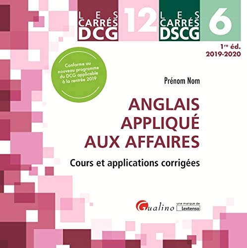 Anglais appliqué aux affaires DCG 12 + DSCG 6
