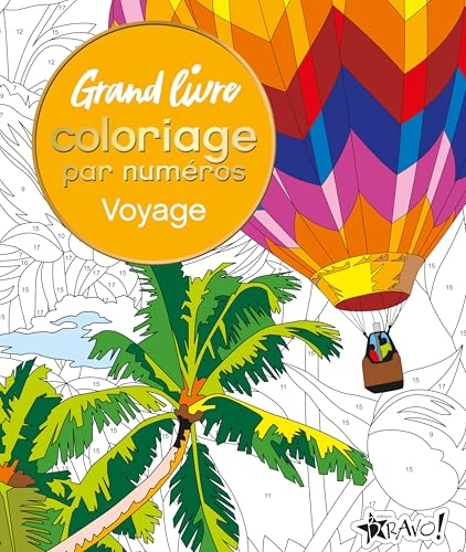Grand livre coloriage par numéros - Voyage