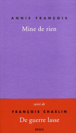 Mine de rien. Autobobographie