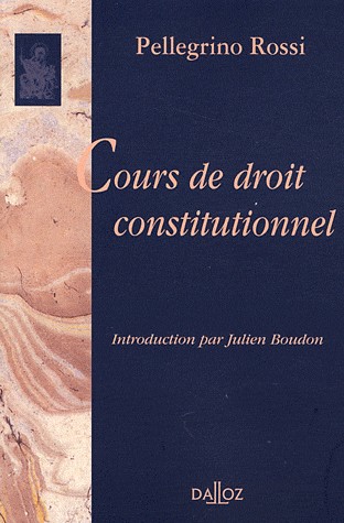 Cours de droit constitutionnel. Réimpression de la 1ère édition de 1866-1867