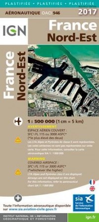 Oaci946 France Nord-Est Plastifiee 2017 1/500.000