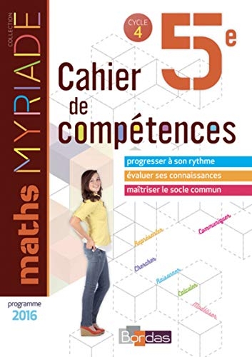 Myriade - Cahier de compétences - Mathématiques 5e
